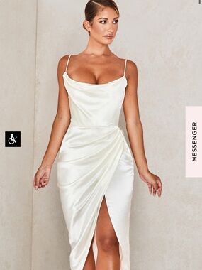 House of CB | Dresses | House Of Cb Anja Ivory Satin Corset Dress Nwot |  Poshmark